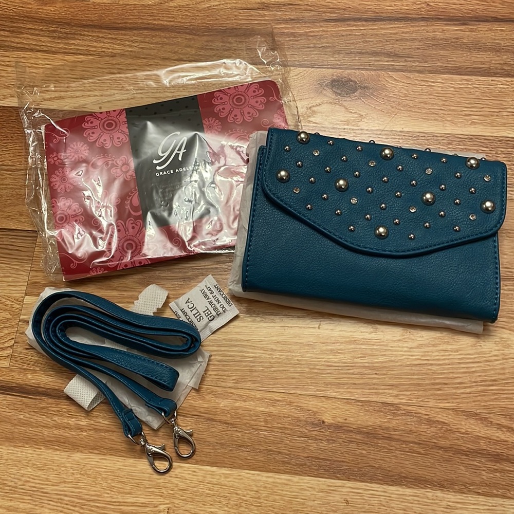 NIP Grace Adele Britt Clutch in Ocean